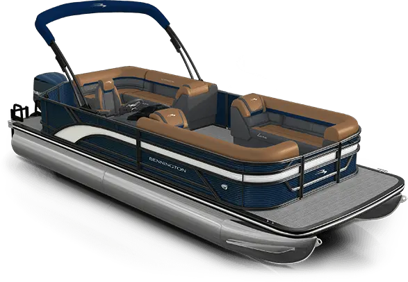 Pontoon boat product illustration