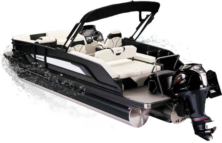 Pontoon boat product illustration